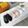 Women Designer Mules Slides Graphy Slippers Summer Leather Sandals Rubber Soles Gold Metal Outdoor Beach Flip Flop with Box sa