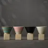 Mokken keramische koffiekopje creatieve hand geverfde geglazuurde thee met basis stoare persoonlijk water