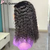 16 Inch Curly Lace Front Human Hair Wigs For Black Women Pre Plucked Brazilian 4x4 Deep Wave Frontal Wig Synthetic Black Hd Lace Wig
