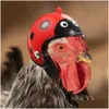 Маленькие животные принадлежности 1 шт. Куриный шлем питтех Харт птица Птичье Голубь Голубные головные уборы DIY Cartoon Hercord Delive Home Garden Dho4o