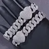 GRA Certificate Men Hip Hop Jewelry Bling Sterling Silver 925 Baguette Cut VVS Moisanite Iced Out Cuban Link Chain Collier