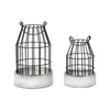 Candlers 2PCS / Set Rustic Farmhouse Lantern Solder Decoration Home Decoration For Living Room Fiche