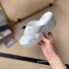 2024 Yeni Lüks Markalar Platform Platform Tongs Terlik Yaz Peep Toe Heels Tasarımcı Ayakkabı Kadın Seksi Süper Yüksek Tasarımcı Kadın Sandalet Prad Slide CH