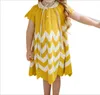 Girl Dresses Kids For Girls Summer Knitted Sweater Short Sleeve Baby Dress Cute Fashion Yellow Vestidos Party Evening