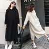 Casual Dresses 2024 Loose Women's Dress Young Ladies Hoodie Långt i ett stycke Female Korea Dongdaemun Fashion Gown Woman's Outfit