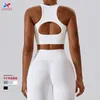 Actieve shirts Anti-intensiteit Running Running Fitness Sporttanktop Top met schroefdraad uitgehold schoonheid terug strakke yoga bh 8333