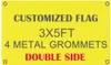 Hela digitala tryck Anpassade flaggbanner Flying Design Double Side 3x5 ft 100D Polyester Banners With Metal GromMets6255708