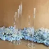 Standing Crystal Acrylic 5 Arm Clear Pillar Candle Holder Display Stands Floor Candlelabra For Party Mariage Wedding Centerpieces Ocean Express labra