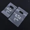 Geschenkwikkeling 100 pc's mini Dank u plastic tassen Bruiloft Candy Shopping Carrier