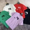 fashion mans tshirt Designer tide t shirts chest letter laminated print short sleeve high street loose oversize letter print casual summer shirt pure cotton tops