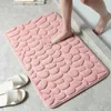 Badmatten 50 80 cm Traagschuim reliëf fluweel tapijtbadkamer woonkamer niet-slip mat cobblestone vloer absorberend