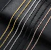 남성 골드 체인 목걸이 스테인레스 스틸 체인 티타늄 스틸 블랙 실버 힙합 목걸이 보석 3mm9391297