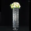 Candle Holders Silver Vases Metal Flowers Rack Crystal Wedding Centerpieces Event Flower Road Lead Home Decoration 10 PCS/