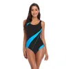 Swimwear féminin à la mode cool sportive confortable Athletic streamline motif en une seule pièce d'entraînement professionnel femme
