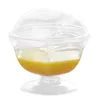 Engångskoppar sugrör 50st netto rött litet vinglas mousse cup pudding glass gelé rensar plast kreativ dessert med lock