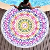 Towel Round Beach Towels Bohemian Colorful Geometric Tapestry Microfiber Yoga Mat Boho Toalla Blanket Shower Bath 150cm
