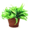 Fleurs décoratives Simulate Fern Artificial Mur Leaf Garland Plantes Green Fake Greenery Buissons Decoration Home Decor Accessoires