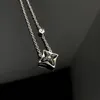 High End Jewelry Chain Pendant Ice Out Diamond Chain Man Inital Halsband Märke Vitt guldhalsband smycken smycken italienska Cross Womens Designer Halsband Silver