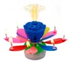 Cake Candle Lotus Lotus Music Candle Happy Birthday Art Candle Lamp Diy Cake Decoration Child Gift Wedding Party5305140