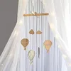 Figurines décoratives Ballon en bois Carillon de vent suspendu