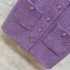 Designer des gilets pour femmes Nouveaux perles de paillettes de couleur violette violet pourpre