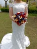 Roses rouges, roses violettes, Golden Calla Lily combinant Bouquet de mariage