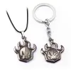 Japan Anime Bleach Kurosaki Ichigo Flame Skull Mask Logo Alloy Keychain Key Chains Keyring Pendant Necklace Jewelry Accessories9249541