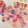 Akcesoria do włosów 100pcs/pudełko mini słodkie dziecko do włosów kolorowe dla dzieci krawat hair scrunchies elastyczne gumki dla dzieci akcesoria do włosów