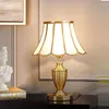 Bordslampor Anita Contemporary mässing Guldlampa Ledde kreativa Simple Luxury Glass Desk Lights Copper For Home Study Sovrum