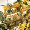 Arkitektur/DIY House Miniature Dollhouse Case Doll House med LED -ljus DIY 3D -pusselmontering Modell Handgjorda DIY Cabin Creative Casey Flower House