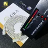 Prezzo a buon mercato 2 fili Sier Catene Vendita calda Vendita Moissanite Diamond Cuban Link 8mm Collana a pendente Bracciale Hip Hop Gioielli