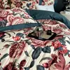 Bedding Sets Flower Digital Printing Cotton Set Duvet Cover Linen Fitted Sheet Pillowcases Home Textile