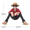 Action Toy Figures Anime One Piece 10cm Monkey D Luffy Figure Model Toys Sabo Ace Doll Cake Car Decoration Collection Doll Toy Y240514