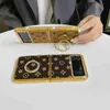 Phone Cases Samsungs Galaxy ZFLIP5 electroplated diamond inlaid ZFLIP3/4 trendy classic vintage treasure box folding phone case