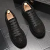 2024 NIEUWE RIEDESTONE PIKES platte lederen schoenen mode mannen borduurwerk loafer jurk roken slipper casual diamanten schoen 38-43