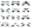 3D Crystal Glitter Jewels Tattoo Aufkleber Frauen Mode Gesichtsbody Eye Gems Gypsy Festival Schmuck Make -up Schönheit Aufkleber 8811030