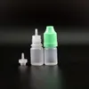 Lot 100 Pcs 3 ML Plastic Dropper Bottles With Child Proof Safe Caps & Tips Vapor Can Squeezable for e Cig have Long nipple Xapok Etocp