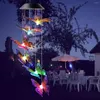 Figurines décoratives Vent cloche suspendue lampe solaire papillon LED LED LEUR POUR LA FENECTION HOME TOITSE AVANT YOUR LAWN DÉCOR DÉCOR