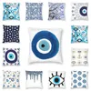 Pillow Watercolor Evil Eye Nazar Painting Nordic Throw Cover Decoracion Salon Case Hamsa Lucky Charm Car