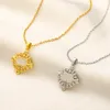 Luxury 18k Gold Plated 925 Silver Plated Brand Designer Classic Retro Hollow Pendant Necklace With Charming Charm High Quality Necklace Box For Girls