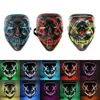 Halloween 10 Kolory LED Scary Cosplay Light Up El Wire Horror Mask for Festival Party RRE14601