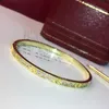 2024Womens bracelet gold torque bangle Double row diamond luxury jewelry width 5MM hidden inlay process High fade resistant bracelets designer for women Bijoux q11