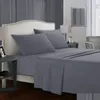 Ensembles de literie 3 / 4pcs set de lit massif Ensemble de lit étanche à tachet ajusté de lit d'oreiller Soft Queen King Fl Twin Size blancs et gris 240127 Drop Dhxzo