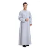 Vêtements ethniques Islam Jubba thobe Men Loose Muslim Arabie Moyen-Orient Abayas Kaftan Plain Color Drop LivrotPlel DHI23