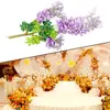 Kwiaty dekoracyjne 12 szt. Sztuczna Wisteria Ivy wiszące winorośl Faux Silk Flower Garland Fiolet Fake Plant Leaf Rattan Trailing Wall