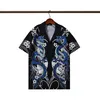 Geometrisches Druck kurzarmes Hemd Lose Shorts Anzug Tracksuits für Männer Sommer Hawaii Outfits Sets zweiteilige Bluse -Hosen Set A9