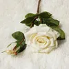 Flores decorativas lindas rosas ramil ramo de seda de seda decoração de casamento rosa rosa as artificiais