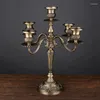 Kandelaars Large Vintage Luxe Luxe Europese creatieve houder Middelpunt Metaal Pilaar Zilver Kandelaar Home Decor AH50CH