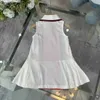Top Baby Jirt Summer Princess Robe Taille 100-160 cm Kids Designer Clother Multi Color Splicing Design Girls Partydress 24Pril
