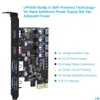 Cartes d'interface d'ordinateur Contrôleurs de type C USB 3.2 Gen2 PCIe Card Hub 3.0 PCI Express Board 2xUSB A PortAdd2xTypec Port / USB3.2 Gen1 E Otizi